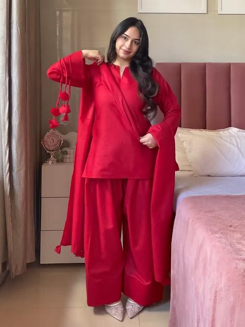 Rose 3-Piece With Farshi Shalwar