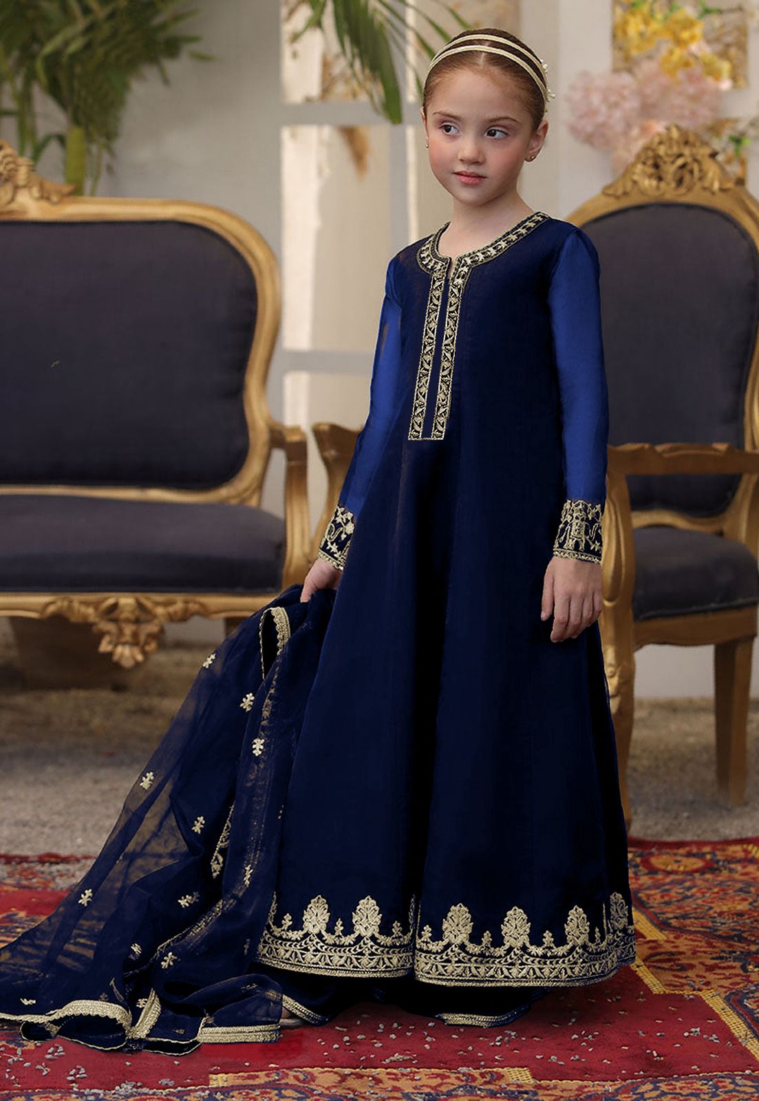 Roshni 3-Piece Kids Embroidered Suit