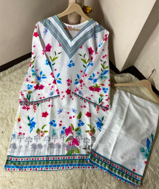 Sitara White 2-Piece Co-ord Set