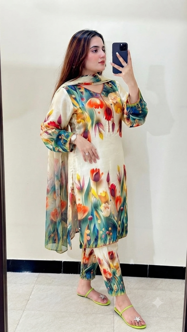 Chic Bloom 3-Piece Suit