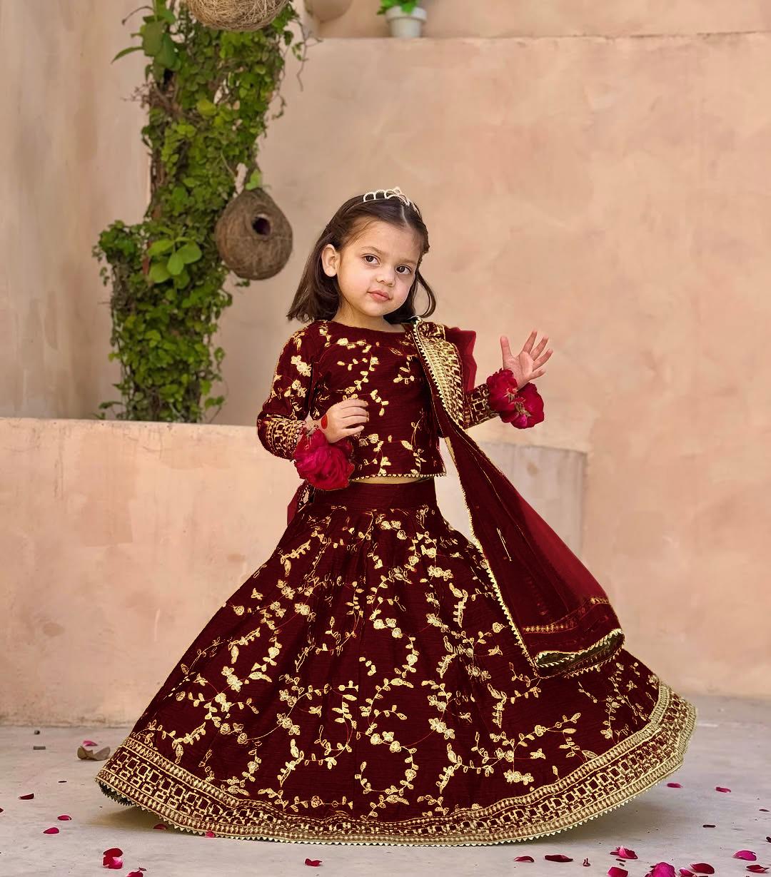 Zar-e-Mehak 3-Piece Embroidered Kids Suit