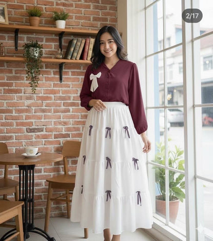 Noor-e-Zehra 2-Piece Bow Skirt and Top