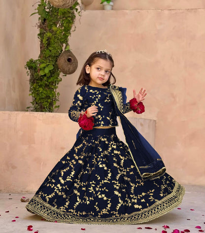 Zar-e-Mehak 3-Piece Embroidered Kids Suit