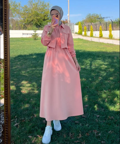 Naqoosh-e-Husn Winter Fleece Coat & Maxy