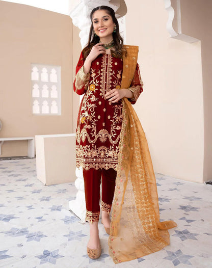 Husn-e-Gul 3-Piece Embroidered Suit
