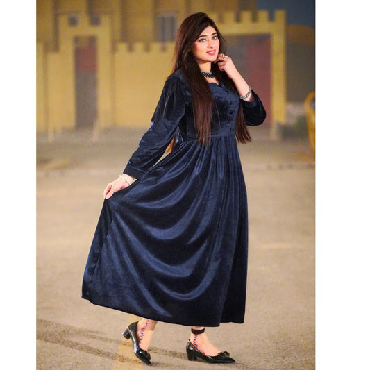 Husn-e-Adaa Velvet Frock