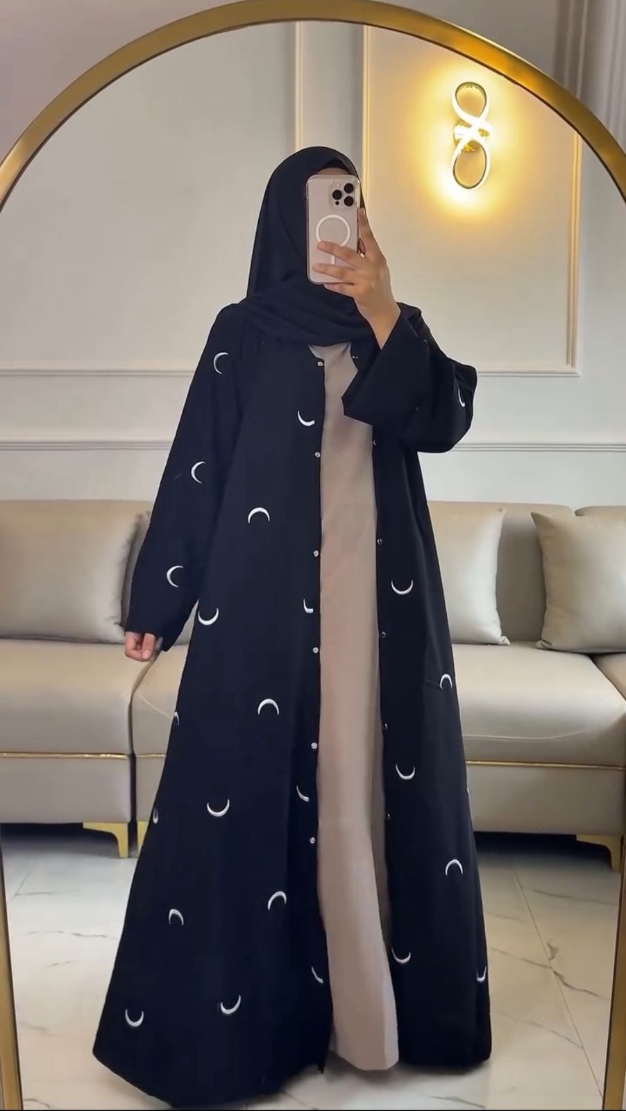 Chand Embroidered Abaya With Stoller