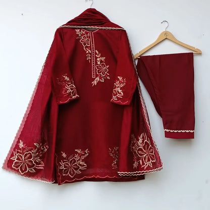 Aarohi 3-Piece Embroidered Suit