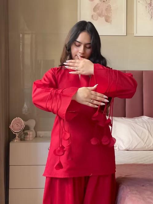 Rose 3-Piece With Farshi Shalwar