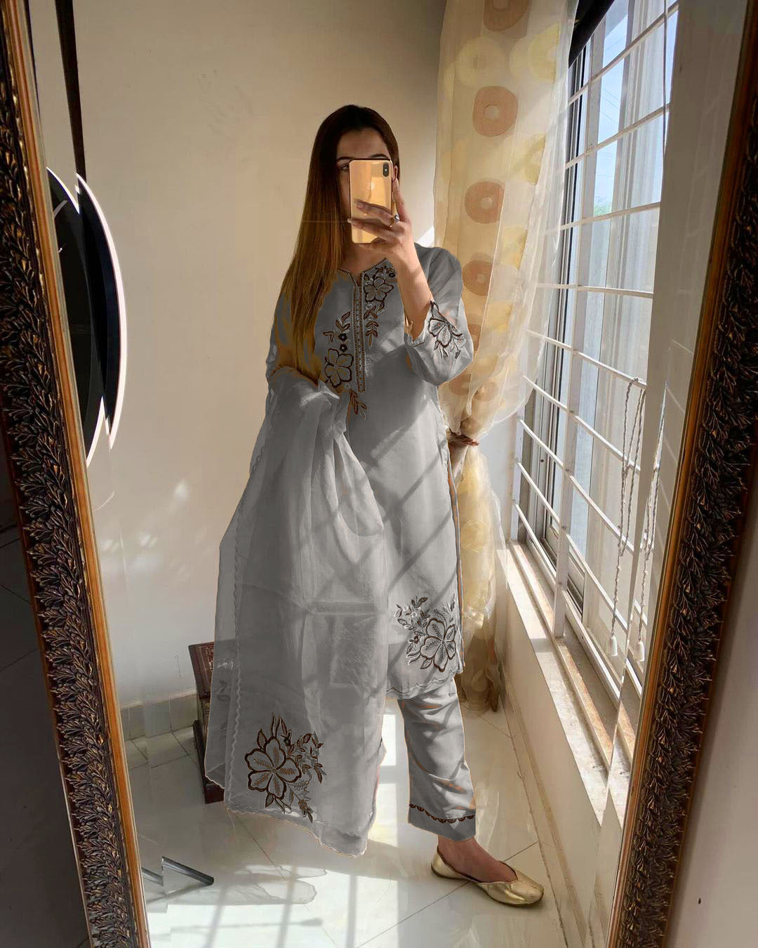 Nazmin 3-Piece Embroidered Suit