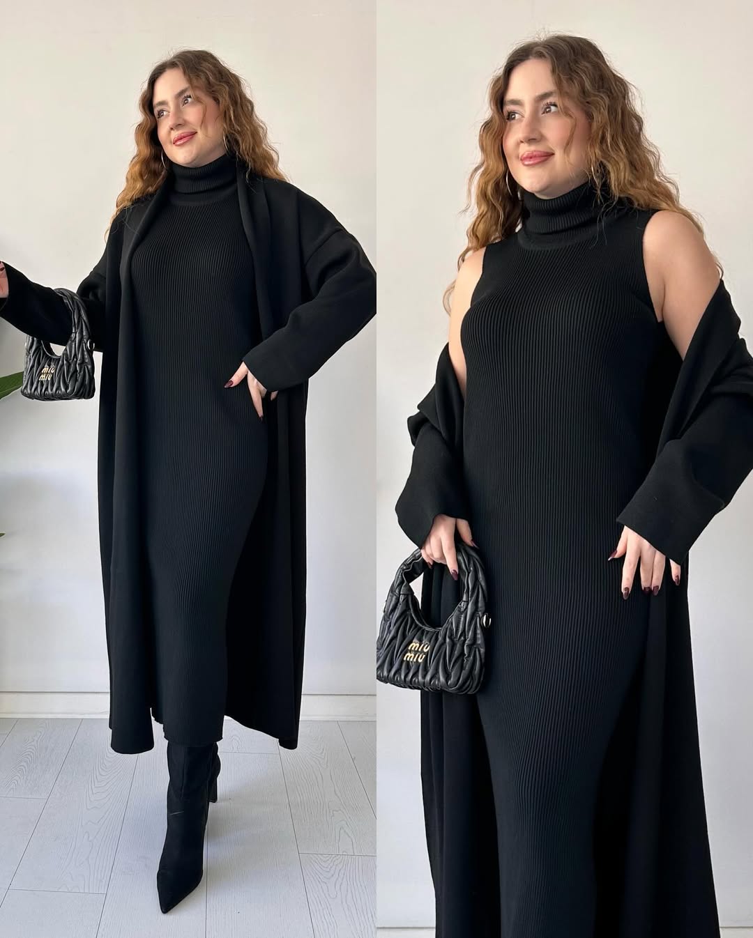 Qamareen Long Bodycon With Long Coat