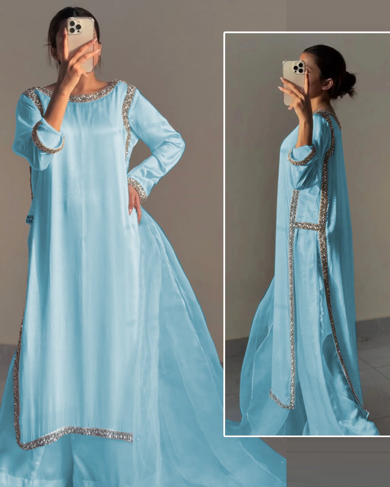 Mahpara 3-Piece Silk Suit
