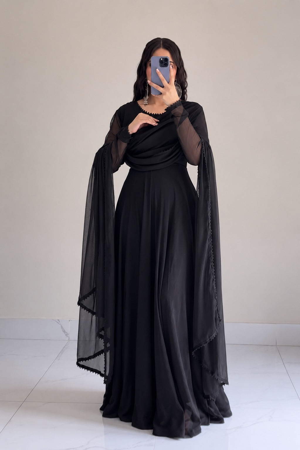 Anarkali 3-Piece Maxi