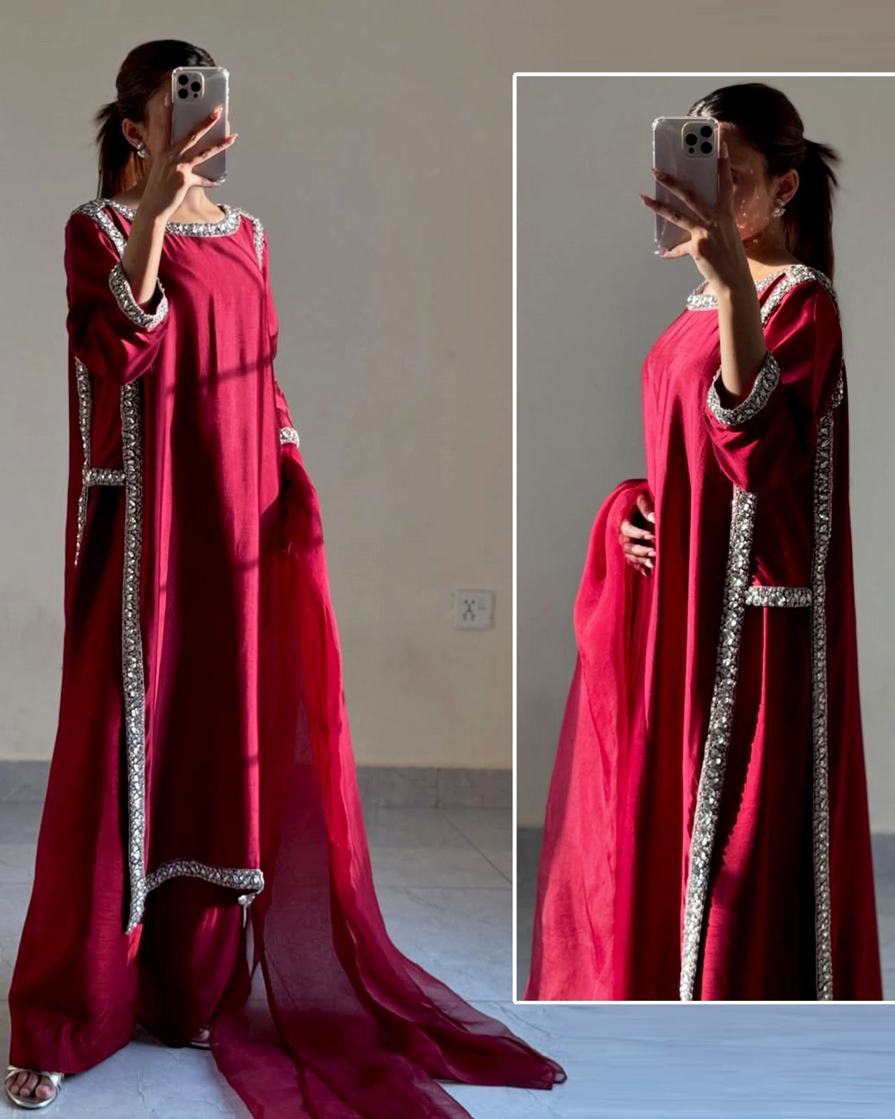 Mahpara 3-Piece Silk Suit