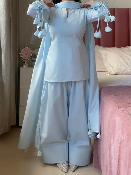 Rose 3-Piece With Farshi Shalwar
