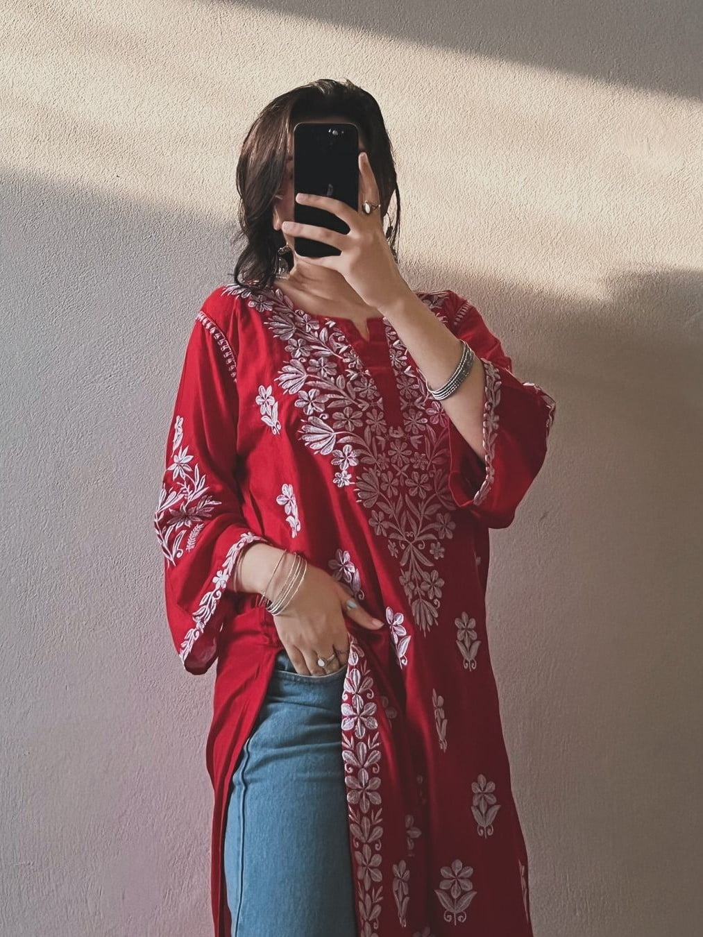 Indian Modest Embroidered Kurti
