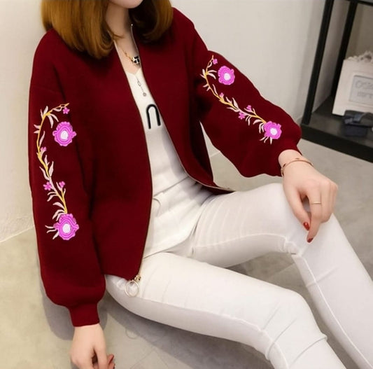 Zarbaft Embroidered Zipper Jacket