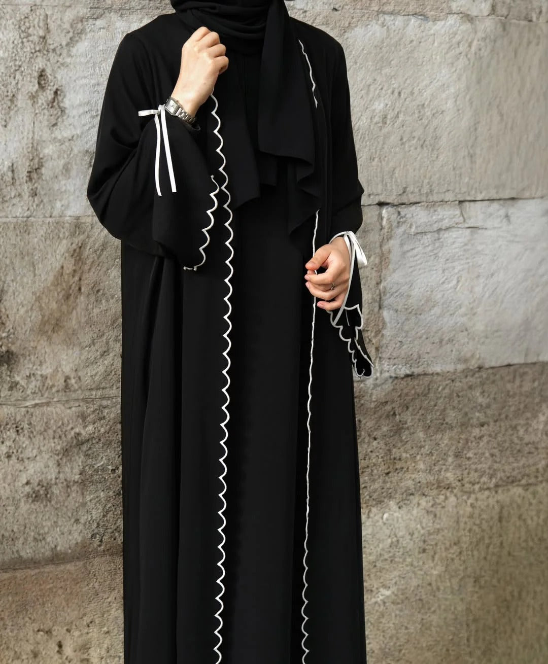 Classy Lace Work Abaya