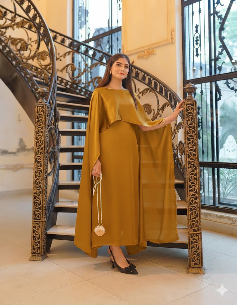Khoobsurat Silk Cape Maxy