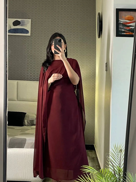 Noor-e-Mehak Cape Chiffon Maxy
