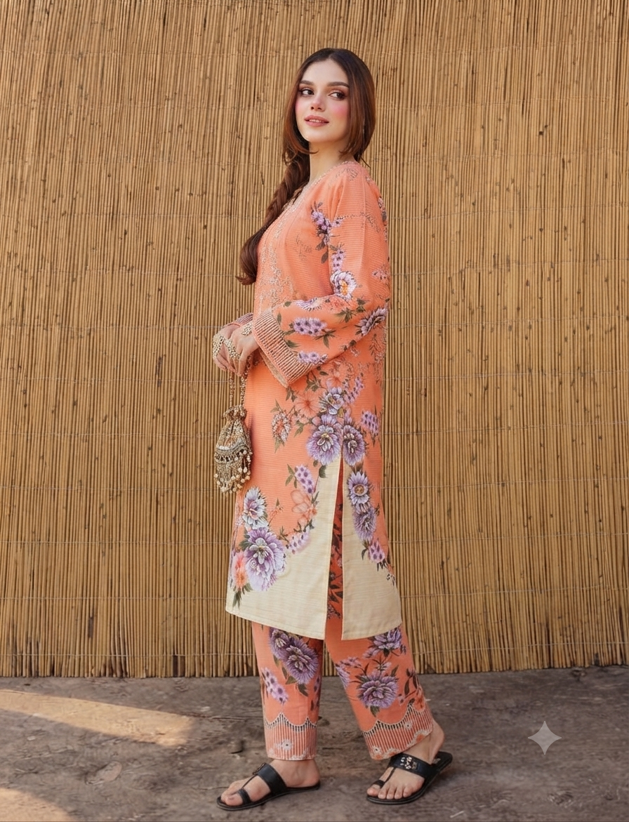 Peach Petal 2-Piece Co-ord Set