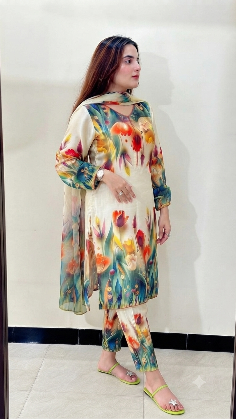 Chic Bloom 3-Piece Suit