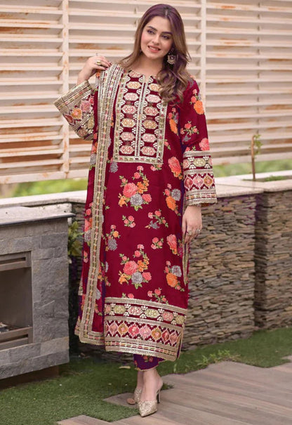 Rangzaar 3-Piece Embroidered Suit