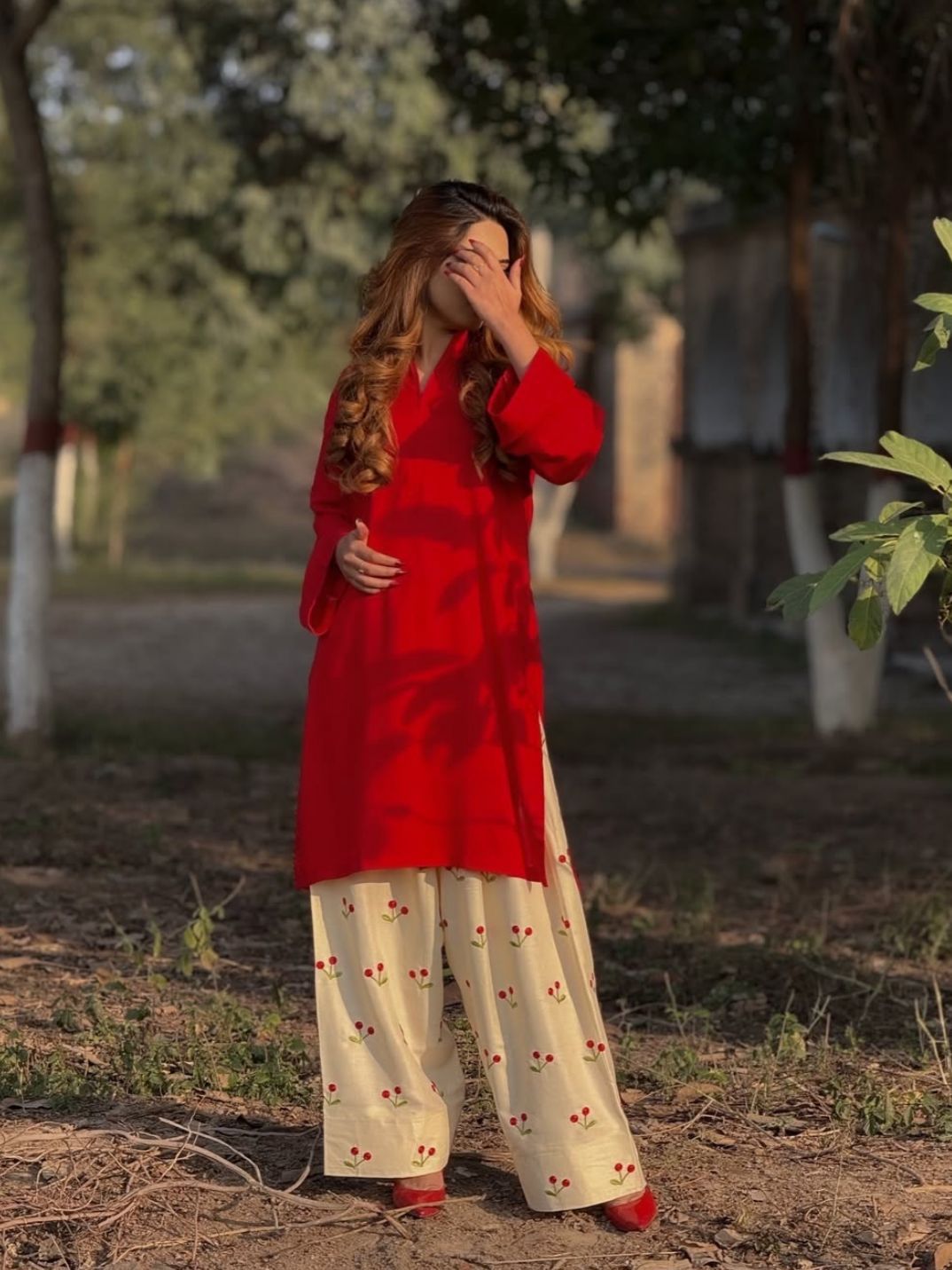 Cherry 2-Piece Farshi Shalwar Suit