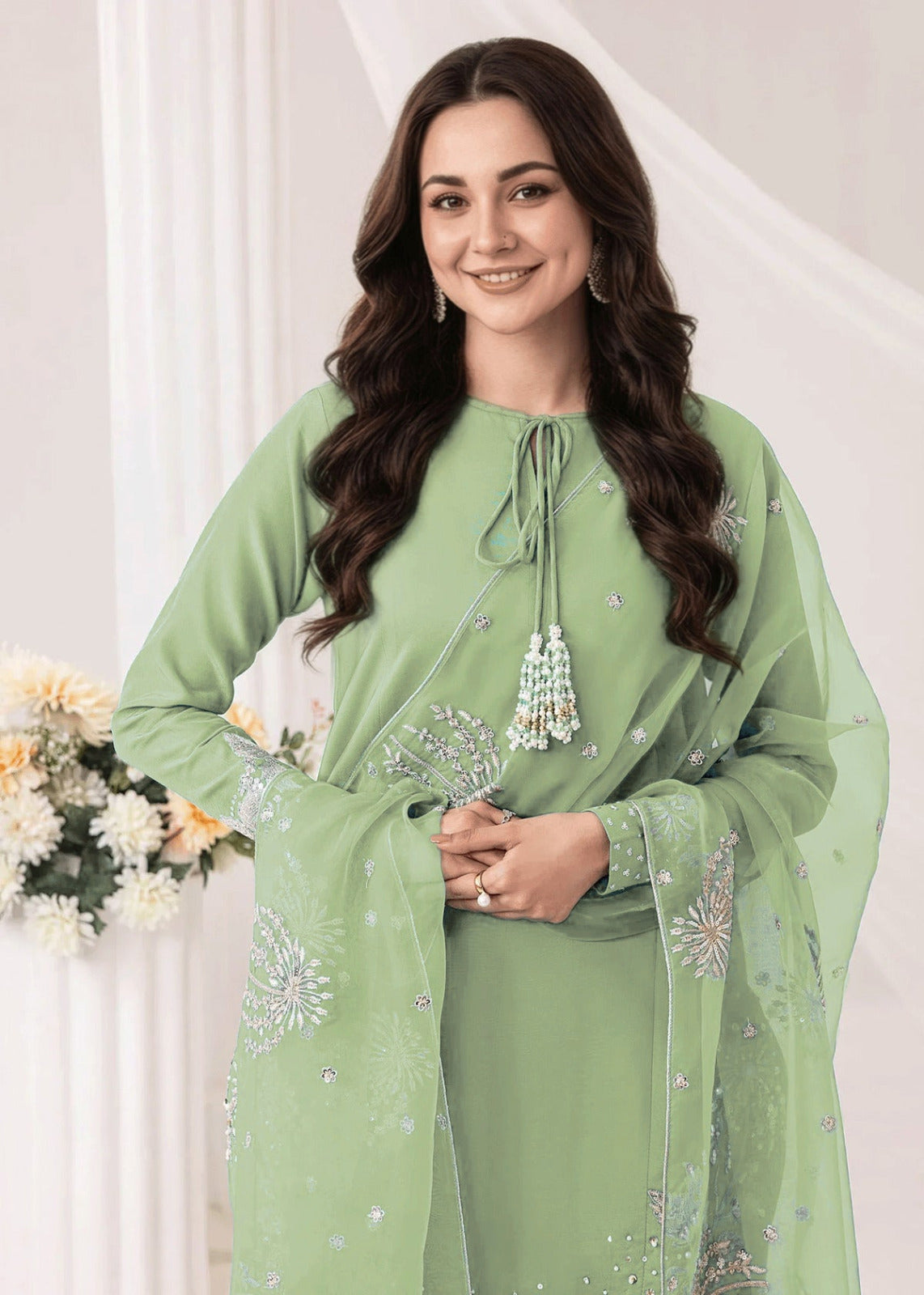 Heer 3-Piece Embroidered Suit