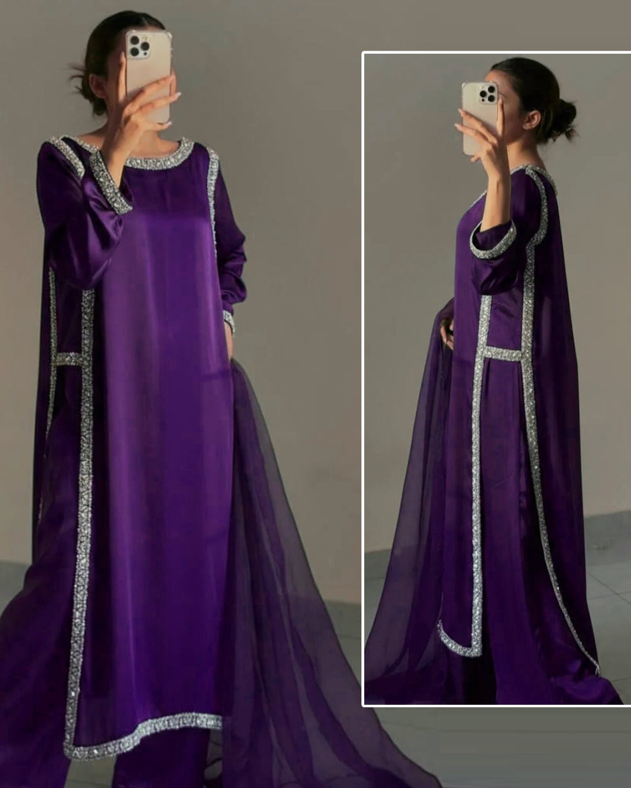 Mahpara 3-Piece Silk Suit