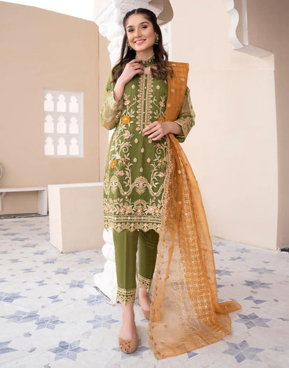 Husn-e-Gul 3-Piece Embroidered Suit