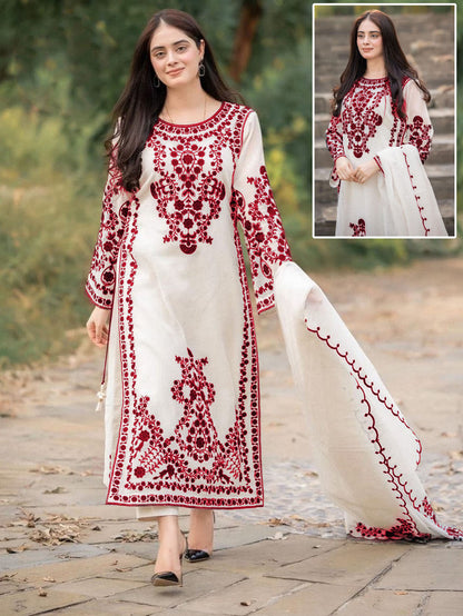 Aaraish 3-Piece Embroidered Suit