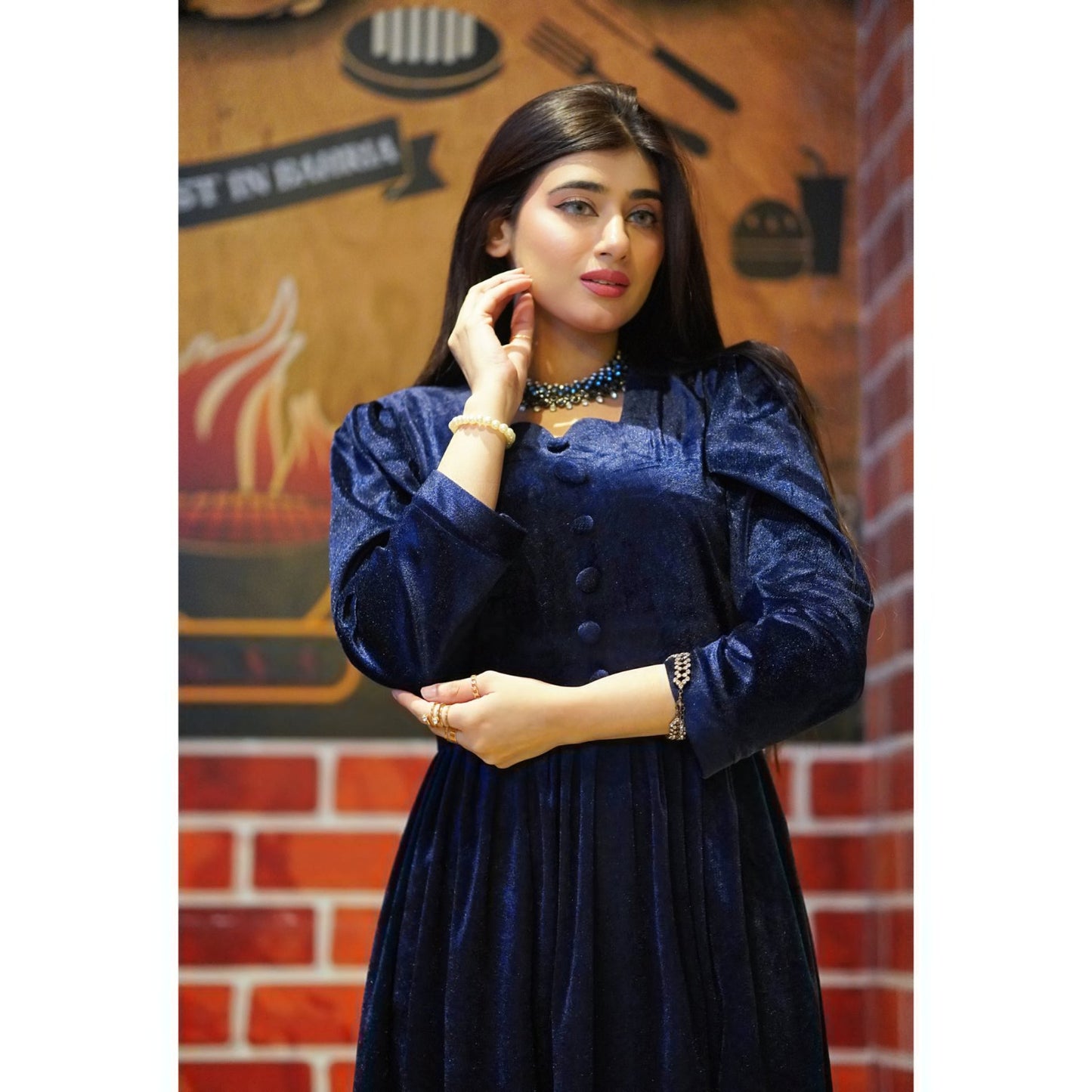 Husn-e-Adaa Velvet Frock