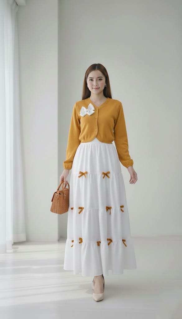 Noor-e-Zehra 2-Piece Bow Skirt and Top