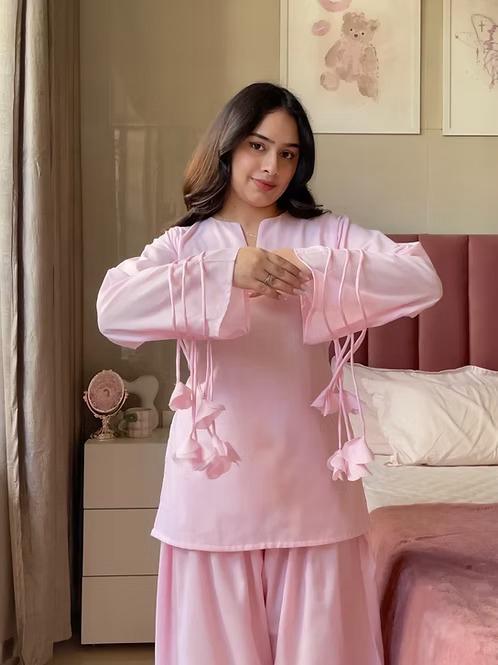 Rose 3-Piece With Farshi Shalwar