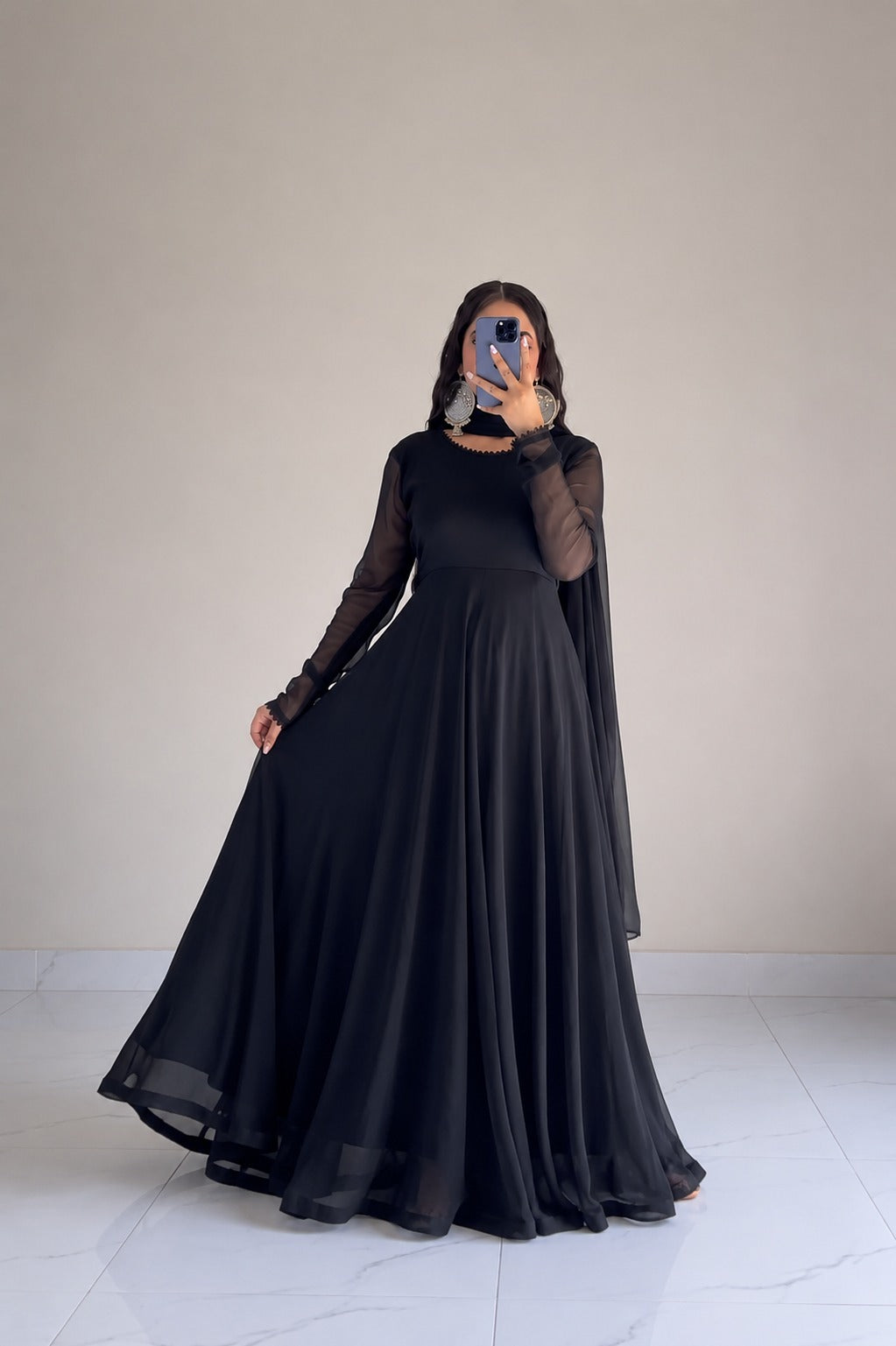 Anarkali 3-Piece Maxi