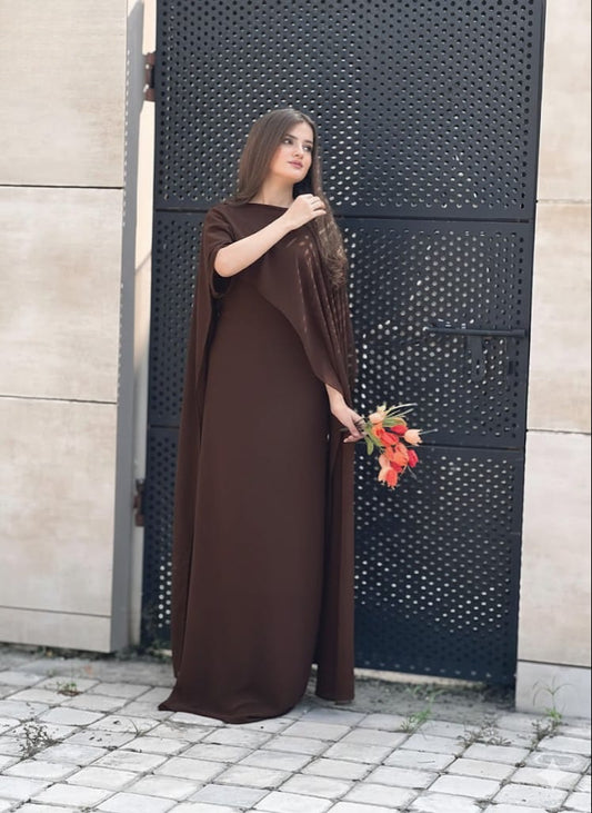 Husn-e-Mizaaj Cape Chiffon Maxy
