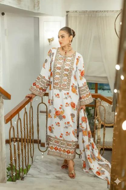 Rangzaar 3-Piece Embroidered Suit