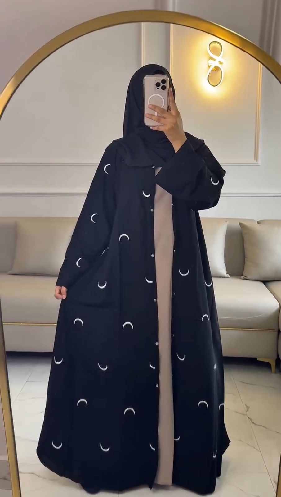 Chand Embroidered Abaya With Stoller