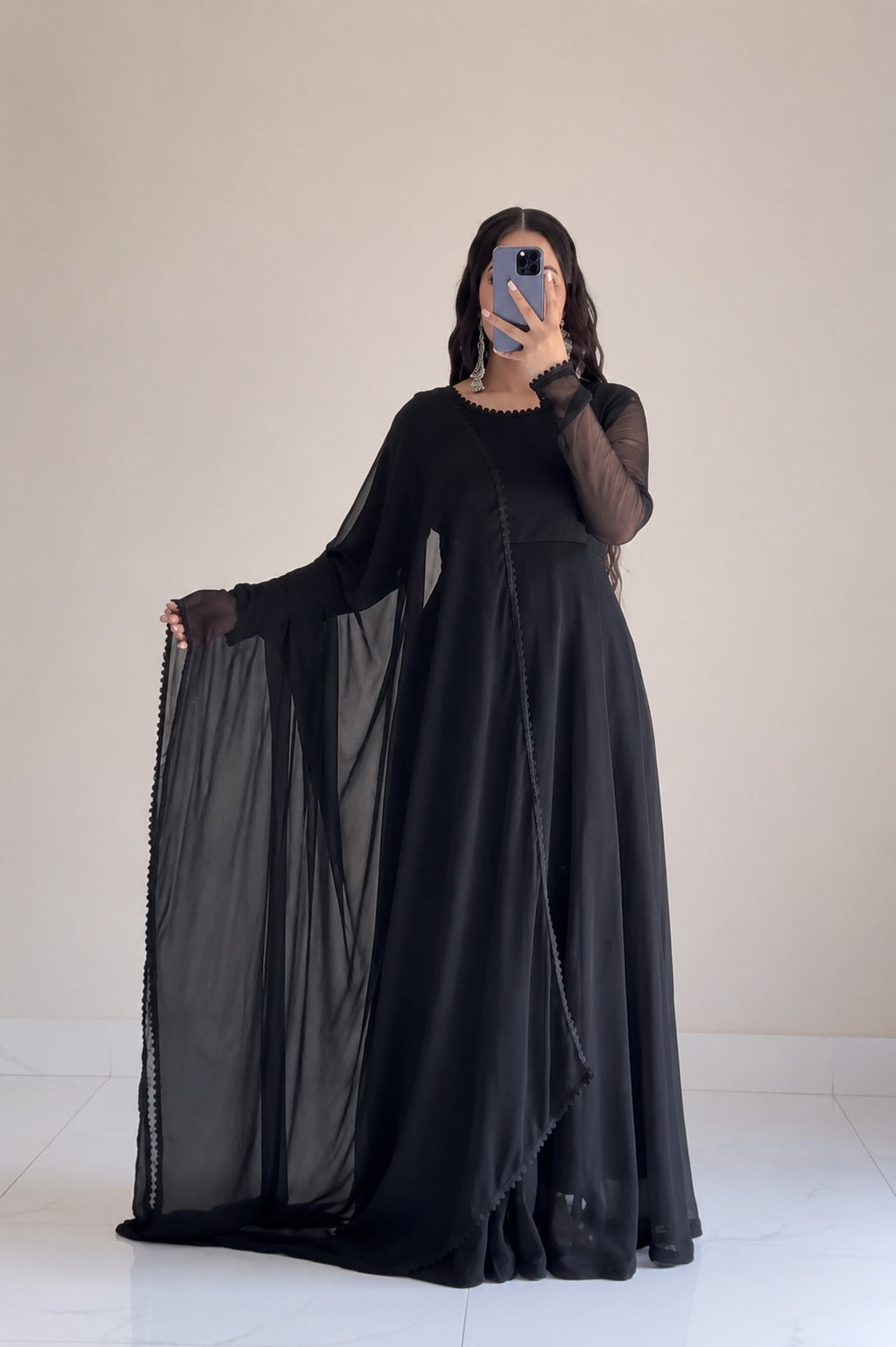 Anarkali 3-Piece Maxi