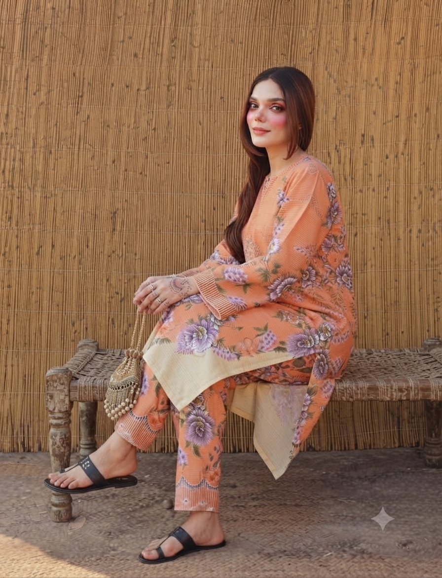 Peach Petal 2-Piece Co-ord Set