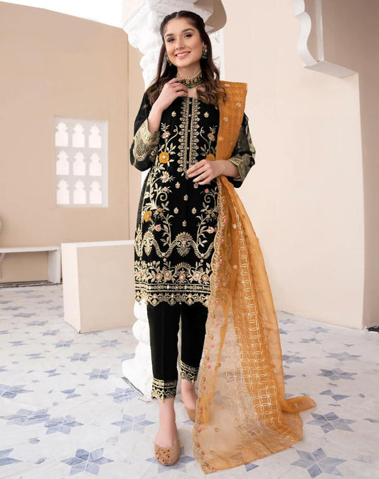 Husn-e-Gul 3-Piece Embroidered Suit