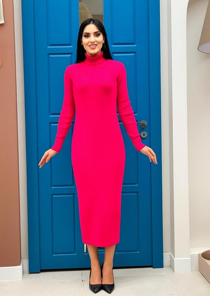 High Neck Long Bodycon