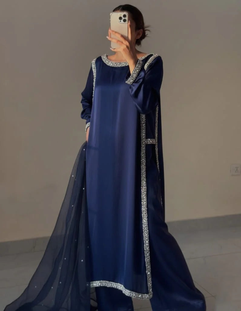 Mahpara 3-Piece Silk Suit