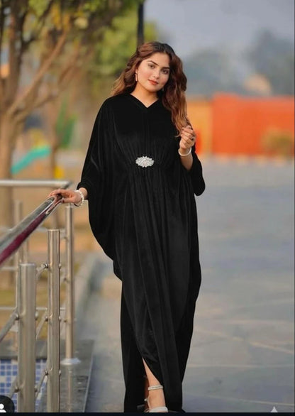 Mehar-e-Naz Velvet & Silk Kaftan