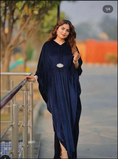 Mehar-e-Naz Velvet & Silk Kaftan